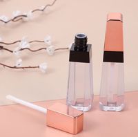 Tube d'échantillon de brillant à lèvres vide trapézoïdal portable de 5 ml, emballage cosmétique en plastique en gros, conteneur personnalisé avec logo OEM ODM
