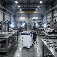 Soldadora Láser Manual CNC 4 en 1, Máquina de Soldadura Láser de Fibra Industrial Portátil para Metal, 3000W