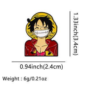 เข็มกลัดลายการ์ตูนญี่ปุ่นอะนิเมะวันพีชหมุดเคลือบโลหะแข็งสินค้ามาใหม่ - Product Image 5