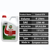 Jaminan Kualitas Oli Mineral Mesin Motor SP 15W40 A3/B3 Versi Eropa 4 Liter 15F629 4008177183966 untuk Castrol GTX