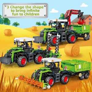 Kit de construction 3 en 1 : Tracteur urbain, Véhicules agricoles, Moissonneuse-batteuse et Charrue – Jouets éducatifs pour garçons - Product Image 5