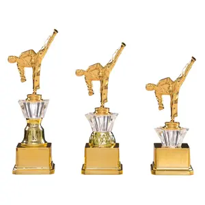 Piala penghargaan plastik untuk tinju Taekwondo Karate seni bela diri T28