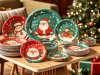 Assiette ronde jetable en papier écologique blanc non couché de 9 pouces pour les fêtes