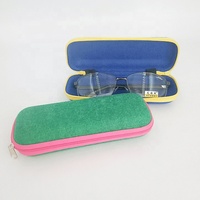 Étui à lunettes pour enfants en feutre EVA semi-rigide, motif dessin animé mignon, logo personnalisé imprimé, boîte de rangement rectangulaire pour lunettes de soleil pour enfants
