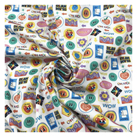 Tissu en sergé lourd en coton biologique à motif mignon imprimé numériquement pour vêtements de travail, sacs et jouets – Direct Usine