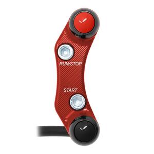 Interrupteur de guidon droit pour Ducati 1098 S (trous décalés) (rouge) - Product Image 1