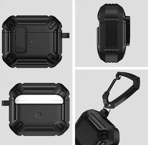 Étui de protection GSCASE en fibre de carbone TPU de luxe avec verrouillage pour écouteurs <span class=keywords><strong>Airpods</strong></span> Pro 2, étui de chargement pour Airpod Pro 3 4 - Product Image 5