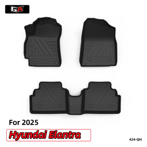 Alfombrillas de Coche de Lujo Antideslizantes de TPE Resistentes para Elantra 2025, Impermeables, Inodoras y Ecológicas para el <span class=keywords><strong>Interior</strong></span> del Coche - Product Image 1