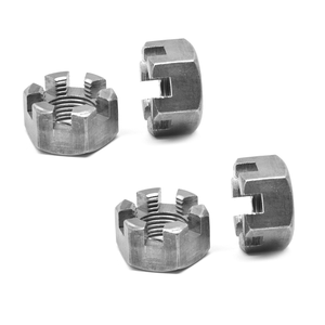 Écrous d'arbre d'entraînement hexagonaux fendus <span class=keywords><strong>et</strong></span> châteaux de qualité médicale <span class=keywords><strong>nickel</strong></span>és de haute qualité DIN935 - Product Image 4