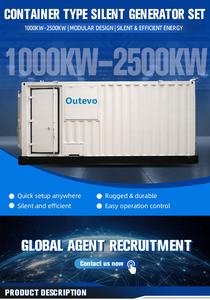 Groupe électrogène diesel silencieux pour hôtel, 1000 kW/1250 kVA, conteneur, ATS, démarrage à distance, 50 Hz, groupe électrogène en conteneur à bas <span class=keywords><strong>prix</strong></span> - Product Image 4