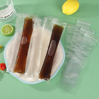 Sacs à glaces biodégradables jetables faits maison, sacs à glaces en OPP de qualité alimentaire BOPP/AL/PE à double fermeture, transparents, pour glace pilée et lait