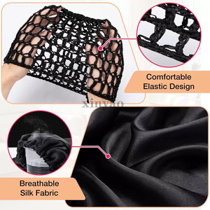 Bonnet <span class=keywords><strong>de</strong></span> <span class=keywords><strong>nuit</strong></span> en satin 2-en-1 détachable avec logo personnalisé, ajustable, idéal <span class=keywords><strong>pour</strong></span> les femmes, réutilisable <span class=keywords><strong>pour</strong></span> un usage quotidien - Product Image 5