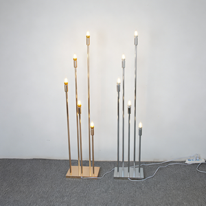 LANJO Modern 120cm 10 Arm Metal Acrylic Gold Light <b>Props</b> Candelabra Wedding Decoration Lights Stand Candlestick Party <b>Stage</b> - Product Image 2