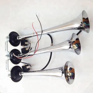 12V/24V 3 tubos Chrome Zinc Trompetas, Bocina <span class=keywords><strong>de</strong></span> aire <span class=keywords><strong>de</strong></span> triple tono para camión - Product Image 4