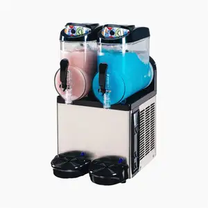 Commercial Ice Slush Juice Machine Double-Cylinder Ice Shaving Smoothie Cooling Beverage Making Machine For Ice Juice