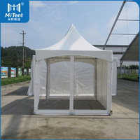 Tonnelle instantanée pour exposition, fête, événement 3x3m, en PVC transparent, imperméable, résistant aux UV, ignifuge, avec structure en aluminium