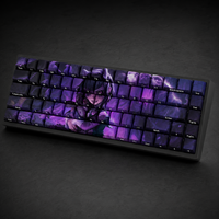 Custom LOL Goth Annie 68 Key Side Printed PBT Dye Sublimation Keycaps Cherry Profile for Mechanical Keyboard
