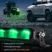 Lampes de travail universelles 30 ''incurvées vert ambre rétroéclairées haute puissance 30 40 50 pouces barre lumineuse LED pour SUV Fortuner véhicules tout-terrain