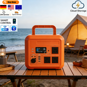 Station d'alimentation portable personnalisée LiFePo4 460WH avec panneau solaire MPPT, démarreur <span class=keywords><strong>de</strong></span> batterie, <span class=keywords><strong>prise</strong></span> AC/DC, onde sinusoïdale pure pour la maison et le camping - Product Image 1