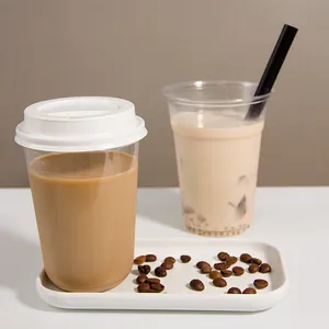 Supplier Disposable Plastic Pp Pet Cup With Dome Flat Lid Cover