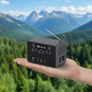 สถานีไฟฟ้าพกพา 28000mAh แบตเตอรี่ LiFePO4 100W (200W พีค) พาวเวอร์แบงค์พลังงานแสงอาทิตย์ พร้อมเต้ารับ AC วิทยุ FM สำหรับใช้ในบ้าน - Product Image 6