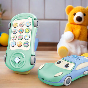 Offre Spéciale : Jouet Musical Lumineux pour Enfants, Téléphone Portable de Projection Éducatif en Anglais, Voiture de Dessin Animé pour l'Apprentissage Précoce - Product Image 2