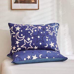 Nữ Hoàng Kích Thước Phát Sáng Trong Bóng Tối Vũ Trụ Comforter Set Cho Cô Gái Tím Đầy Sao Đêm Bộ Đồ Giường Với Sao Trăng Thiết Kế - Product Image 4