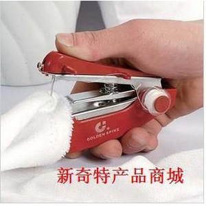 Mini Manual <b>Sewing</b> <b>Machine</b> Portable Pocket Sized For Home Use Plastic Body With Red Thread Spool - Product Image 5