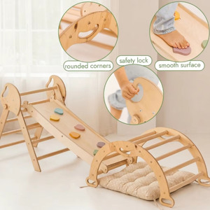 Triángulo Pikler de Madera para Bebés, Parque Infantil Interior, Estructura de Escalada Ajustable para Niños - Product Image 5