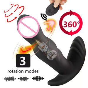 Juguetes de tapón Anal <span class=keywords><strong>Gay</strong></span> de gran tamaño masajeador de próstata y vibrador Anal giratorio tapones anales enormes para hombres y mujeres juguetes sexuales anales - Product Image 3