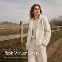 Manteau en fausse fourrure à capuche pour femmes, veste douce et moelleuse à fermeture éclair, vêtements d'extérieur chauds en polaire pour l'hiver pour femmes
