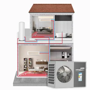 Hemat Energi Hijau A +++ Pompa Panas R32 Udara Ke Air Pendinginan Pemanas Perumahan Monobloc Pompa Panas Udara Ke Air Modbus RS485