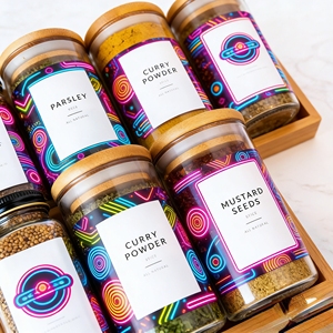 Étiquettes personnalisées <span class=keywords><strong>de</strong></span> qualité alimentaire pour pots <span class=keywords><strong>de</strong></span> <span class=keywords><strong>beurre</strong></span> <span class=keywords><strong>de</strong></span> <span class=keywords><strong>cacahuète</strong></span>, bouteilles d'épices et d'assaisonnements - Product Image 2