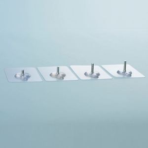 Strong Adhesive PVC Photo Frame Traceless <b>Wall</b> Nails and Screw <b>Hooks</b> No Drill Required Single Tier Tool for Home or Office - Product Image 4