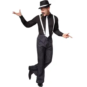 Il più venduto personaggio del Film di Halloween Chaplin Costume Gentleman bretelle Cosplay Suit