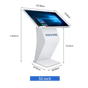 KINGONE zemin standı interaktif LCD dijital reklam tabelası Totem 42 inç alışveriş merkezi için dokunmatik ekran Kiosk