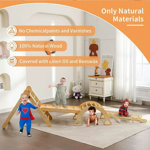 Juego de gimnasia Montessori para niños pequeños, marco de escalada de madera, juego de triángulo de pepinillo, juguetes de escalada para bebés, proveedor de <span class=keywords><strong>Triangulo</strong></span> Piklers - Product Image 4
