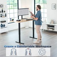 Bureau debout électrique ergonomique pour le bureau et la maison, cadre de bureau debout réglable en hauteur électrique à double moteur