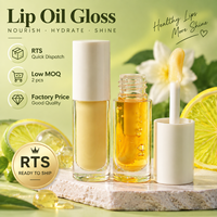 Gloss à lèvres au beurre RTS 6ml, Huile à lèvres Lait et Miel Hydratante Effet Miroir, Faible MOQ 3 pièces, Vente en gros, Logo personnalisé