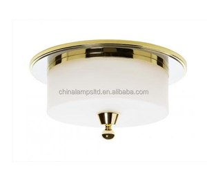 Classic Vintage Copper Large <b>Ceiling</b> <b>Lights</b> Glass Lampshade Living Room <b>Bedroom</b> Study Balcony Entrance Lighting Long Hotels - Product Image 3