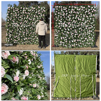 Panneaux de décoration murale de mariage en fleurs de rose blanche de haute qualité, mur de fleurs artificielles pour la décoration de mariage