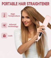 Lisseur de cheveux professionnel infrarouge en titane MeStar, fer à lisser en céramique, écran LCD, chauffe rapide, OEM
