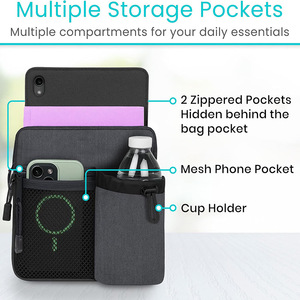 Sac de rangement DuraPower Walker 23x27cm avec poches pour téléphone et gobelet, accessoire d'aide à la mobilité pour personnes âgées - Product Image 4