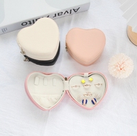 Rechteckige Kleine Umweltfreundliche Schmuckaufbewahrungsbox aus PU-Leder für Ohrringe, Halsketten, Armbänder zum Valentinstag, Neujahr, Hochzeit