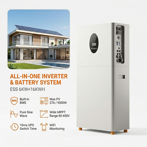 Système de stockage d'énergie domestique 6KW 16KWH tout-en-un ESS avec chargeur solaire MPPT intégré, batterie 51.2V et fonction parallèle - Product Image 1