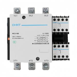 คอนแทคเตอร์ Chint AC รุ่น <span class=keywords><strong>NC2</strong></span> ซีรีส์ 3 เฟส 50Hz 36/110/127/220/380V แรงดันคอยล์ 185A กระแสไฟฟ้าตามมาตรฐาน ได้รับการรับรอง CCC ของแท้ใหม่ - Product Image 1