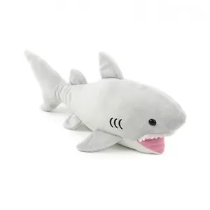 चीन oem कस्टम लोगो प्यारा शार्क पशु आकार आलीशान भरवां खिलौने