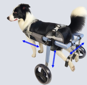Fauteuil roulant robuste en aluminium <span class=keywords><strong>pour</strong></span> grands chiens, écologique, avec réglage multi-angles de la camber, pliable sans assemblage, aide à la marche <span class=keywords><strong>pour</strong></span> chiens handicapés - Product Image 6