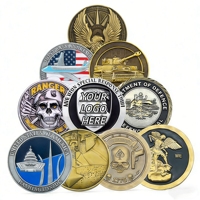 Pièce de défi personnalisée en fer plaqué or 3D, double face, moderne, avec logo sur mesure, pour collection et souvenir