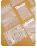 Sacs refermables transparents, sacs d'emballage en plastique transparent épaissi avec fermeture à glissière pour noix, fruits secs, petits aliments